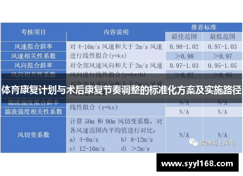 体育康复计划与术后康复节奏调整的标准化方案及实施路径